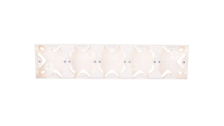 AS Puszka natynkowa pięciokrotna ecru PNP-5G/27