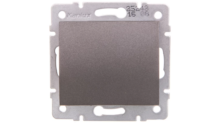 LOGI Łącznik jednobiegunowy śrubowy 10AX 250V grafit 021000141 25243