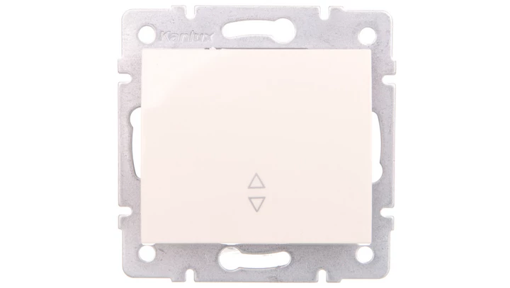 LOGI Łącznik schodowy śrubowy 10AX 250V kremowy 021050103 25132