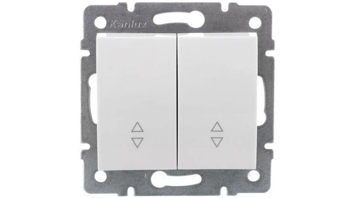 LOGI Łącznik podwójny schodowy śrubowy 10AX 250V biały 021060102 25073