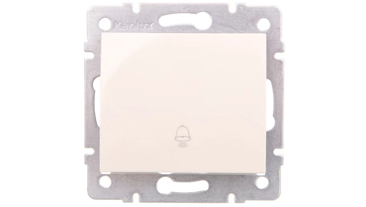 LOGI Łącznik zwierny dzwonek śrubowy 10AX 250V kremowy 021030103 25131