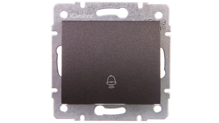 LOGI Łącznik zwierny dzwonek śrubowy 10AX 250V grafit 021030141 25249