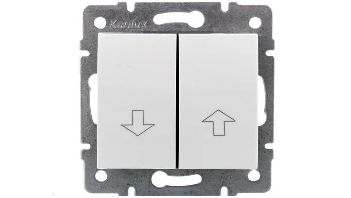 LOGI Łącznik żaluzjowy śrubowy 10AX 250V biały 021100102 25077