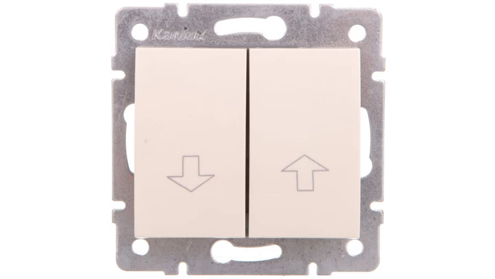 LOGI Łącznik żaluzjowy śrubowy 10AX 250V kremowy 021100103 25137