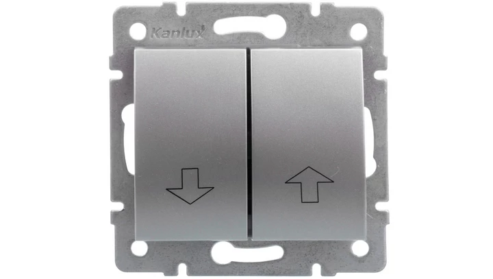 LOGI Łącznik żaluzjowy śrubowy 10AX 250V srebrny 021100143 25196