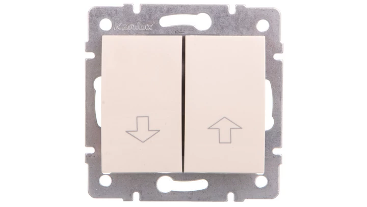 LOGI Łącznik żaluzjowy zwierny śrubowy 10AX 250V kremowy 021310103 25158