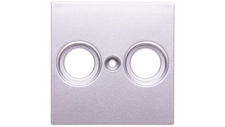 Merten System M Płytka centralna podwójna gniazda antenowego TV/SAT aluminium MTN4122-0460
