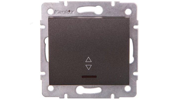 LOGI Łącznik schodowy z LED śrubowy 10AX 250V grafit 021140141 25259