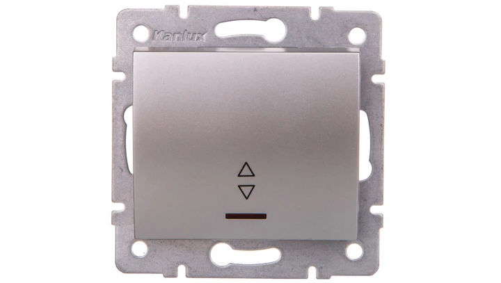 LOGI Łącznik schodowy z LED śrubowy 10AX 250V srebrny 021140143 25200