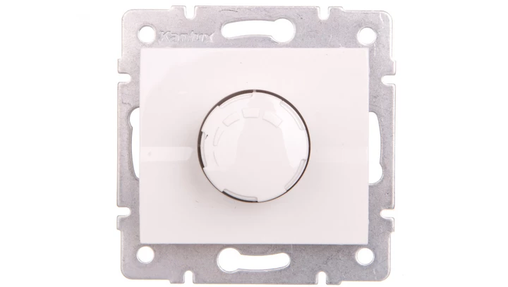 LOGI Ściemniacz obrotowy 500W z filtrem śrubowe 10AX 250V Biały 25082