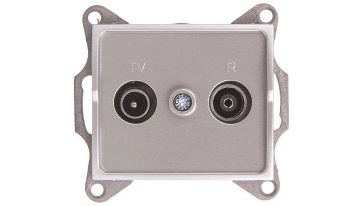 LOGI Gniazdo antenowe RTV końcowe Srebrny 25219