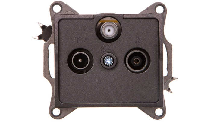 LOGI Gniazdo antenowe RTV/SAT końcowe Grafit 25280