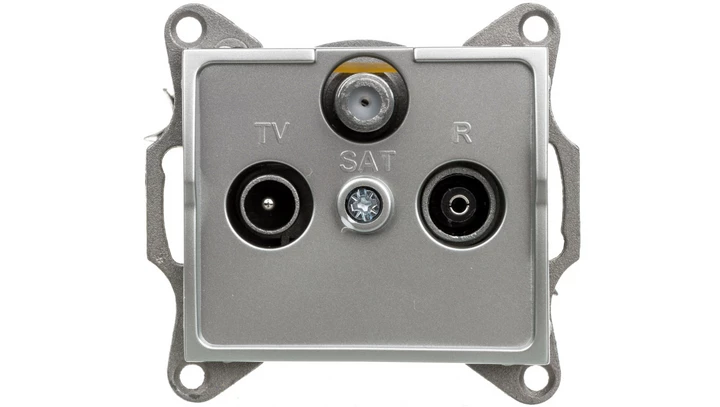 LOGI Gniazdo antenowe RTV/SAT końcowe Srebrny 25221