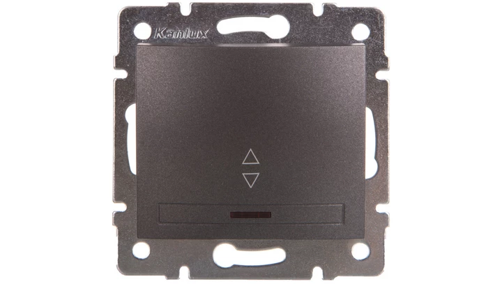 DOMO Łącznik schodowy z LED szybkozłączka 10AX 250V grafit 011140241 24904