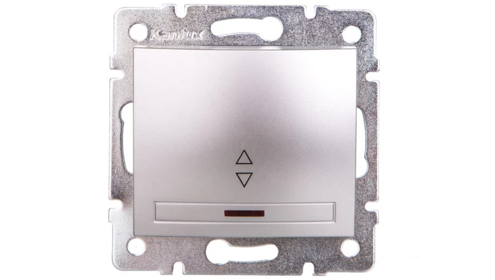 DOMO Łącznik schodowy z LED szybkozłączka 10AX 250V srebrny 011140243 24845