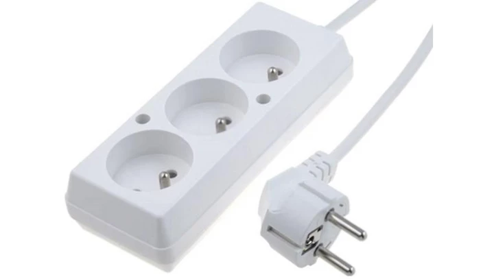 Przedłużacz 3-gniazda z/u 10A 8m /OMY 3x1/ biały PS-370