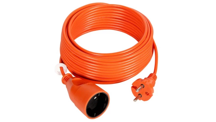 Przedłużacz ogrodowy 1-gniazdo b/u 10A 30m /OMY 2x1/ pomarańczowy PS-160