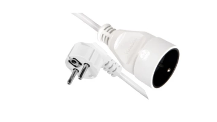Przedłużacz 1-gniazdo z/u 10A zalewane 1,5m /OMY 3x1/ biały PS-170