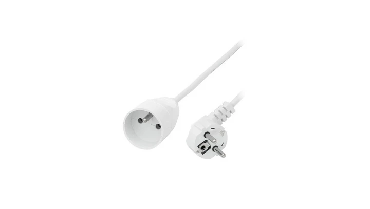 Przedłużacz 1-gniazdo z/u 10A 8m /OMY 3x1/ biały PS-171
