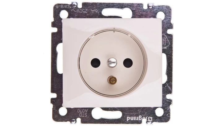 VALENA Gniazdo pojedyncze z/u 16A IP20 kremowe 774399