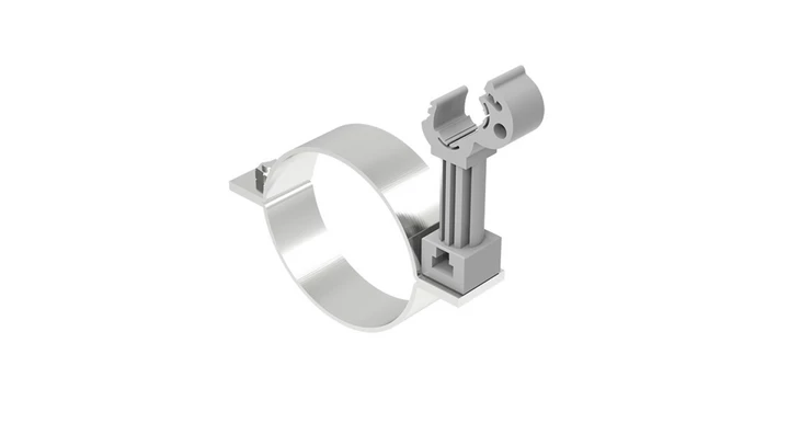 Uchwyt do rury spustowej fi 80mm nierdzewny z plastikiem 64.08/P NI /96420805/