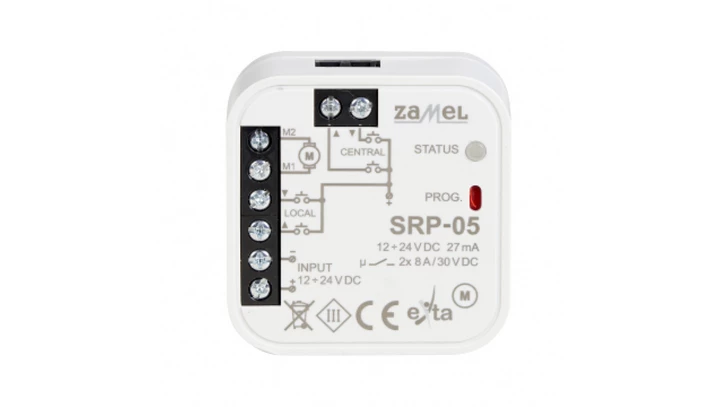 Sterownik rolet uniwersalny dopuszkowy przewodowy SRP-05/12-24V