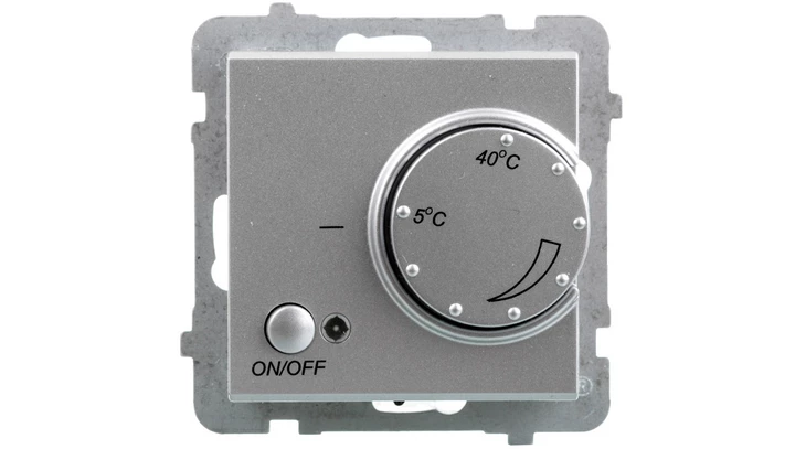 SONATA Regulator temperatury /czujnik napowietrzny/ srebny mat RTP-1RN/m/38