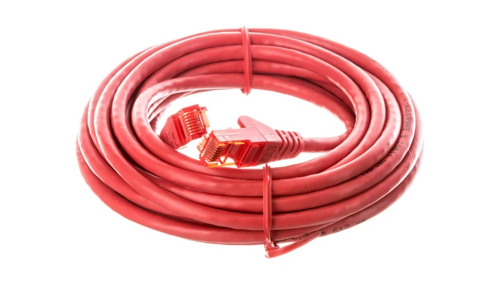 Kabel krosowy patchcord U/UTP kat.6 CCA czerwony 5m 68421