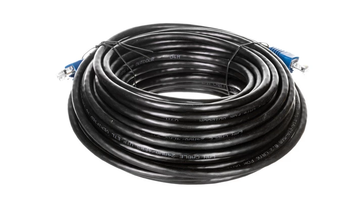 Kabel krosowy outdoor patchcord U/UTP kat.6 CCA czarny 75m 94397