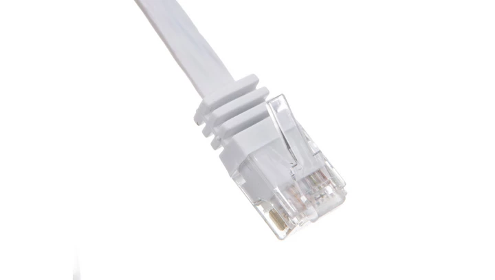 Kabel krosowy płaski patchcord U/UTP kat.5e biały 2m 93359