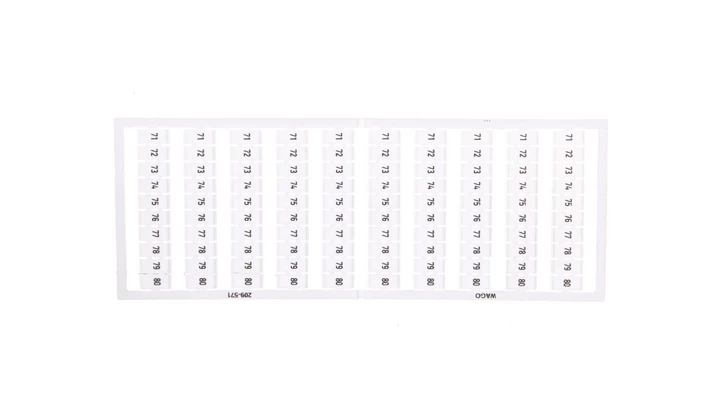 Ramka z oznacznikami 10x 71-80 209-571 /5szt./