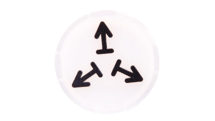 Soczewka przycisku 22mm płaska biała z symbolem ZWOLNIENIE M22-XDL-W-X15 218313