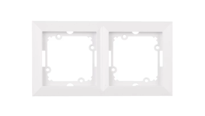OPAL Ramka podwójna biała Ra-2Op