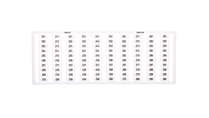 Ramka z oznacznikami 1x 201-300 209-610 /5szt./
