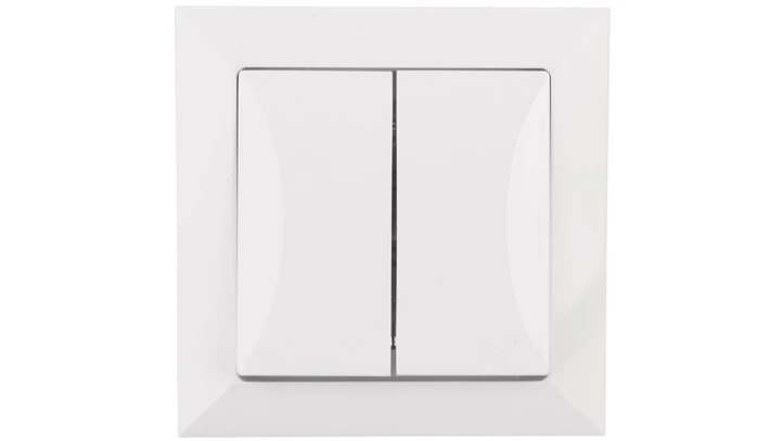 OPAL Łącznik podwójny z podświetleniem biały WP-3 Op/S