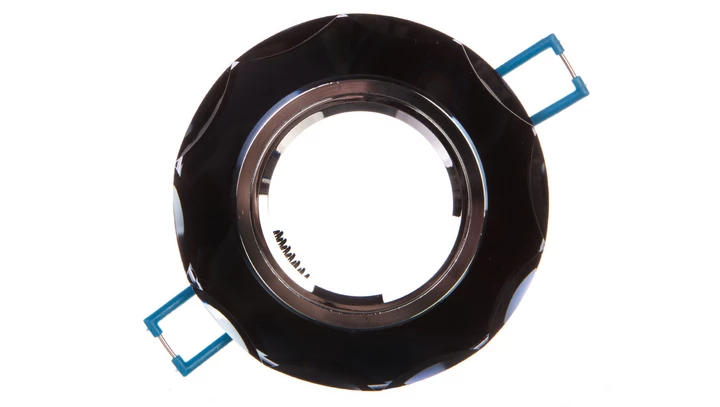 Sufitowa oprawa punktowa BRILLANTE, szkło, CZARNY kryształ, okrągła