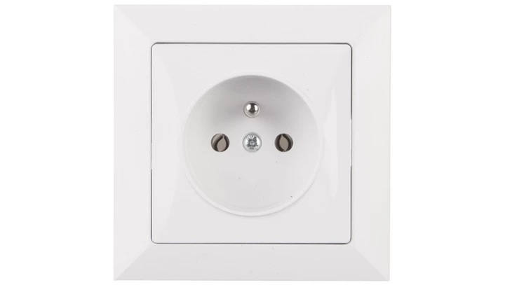 OPAL Gniazdo pojedyncze z/u białe GPt-16 Op