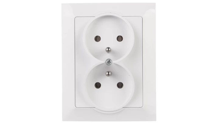 PREMIUM Gniazdo podwójne z/u białe GPt-6 Pr