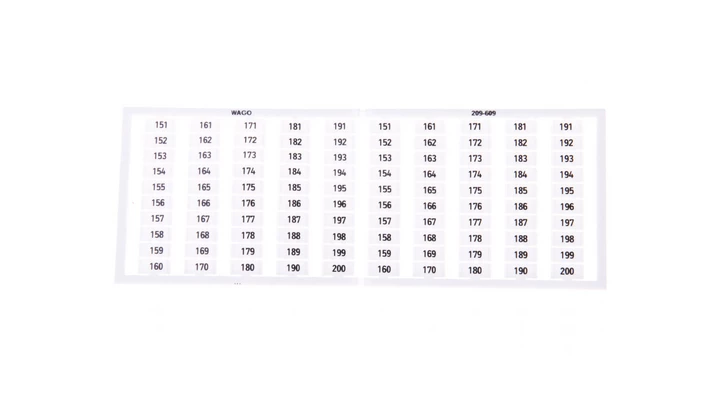 Ramka z oznacznikami 2x 151-200 209-609 /5szt./