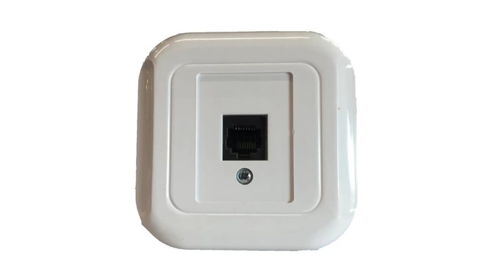 TOPAZ Gniazdo komputerowe RJ45 kat.5e krone LSA+ białe GTP-12T