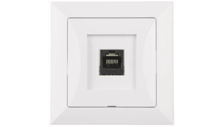 OPAL Gniazdo komputerowe RJ45 kat.5e krone LSA+ białe GTP - 12Op