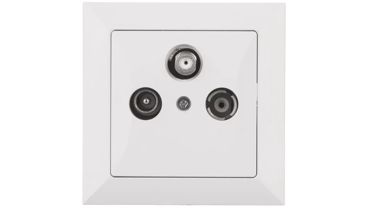 OPAL Gniazdo antenowe RTV/SAT białe GAPS-Op