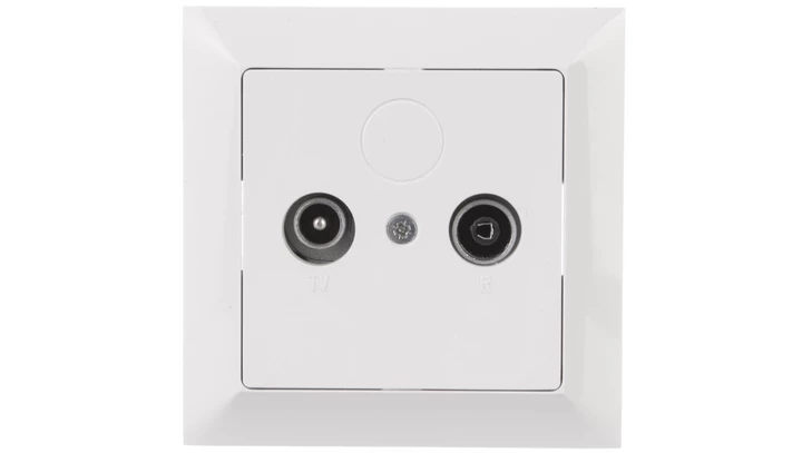 PREMIUM Gniazdo antenowe RTV końcowe 6db białe GAP-Pr/K