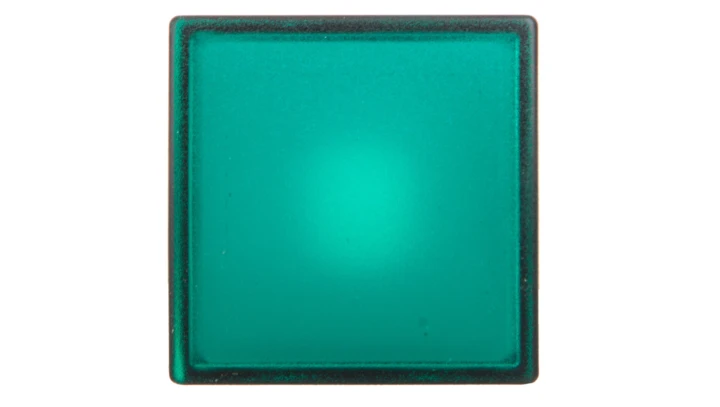 Główka lampki sygnalizacyjnej 30x30mm kwadratowa 22mm zielona ZB5CV033