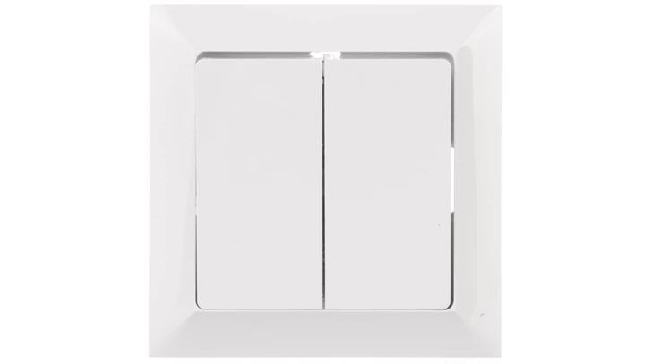 PREMIUM Łącznik podwójny z podświetleniem biały WP-3 Pr/S