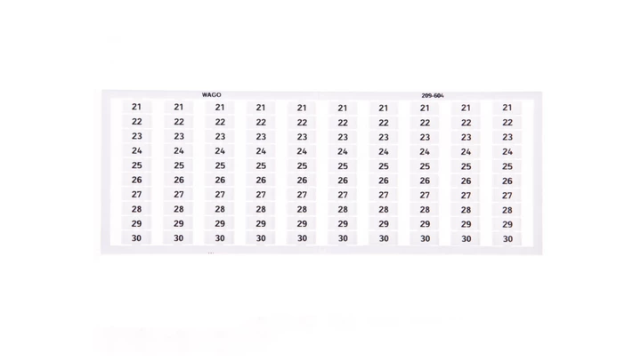 Ramka z oznacznikami 10x 21-30 209-604 /5szt./