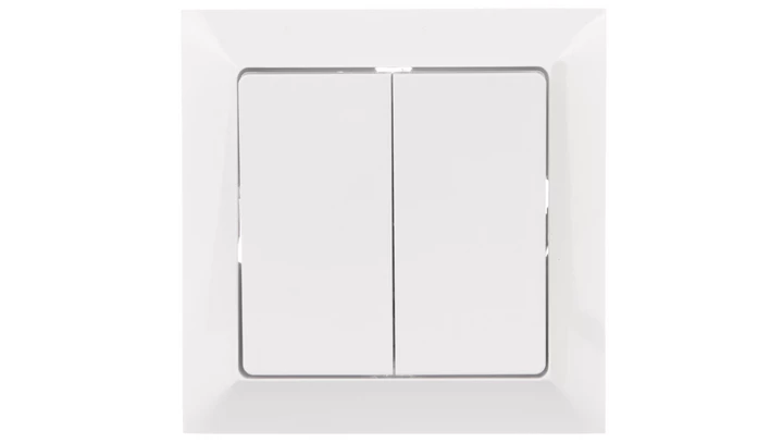 PREMIUM Łącznik schodowy podwójny biały WP-5/2 Pr