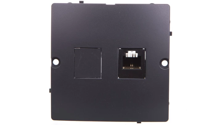 Simon Basic Gniazdo telefoniczne pojedyncze RJ11 grafit matowy BMTF1.02/28