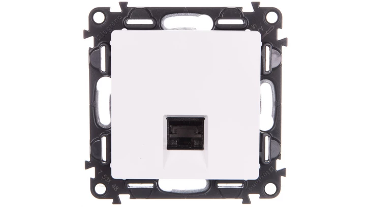 VALENA LIFE Gniazdo komputerowe RJ45 kat.6A STP białe 753148