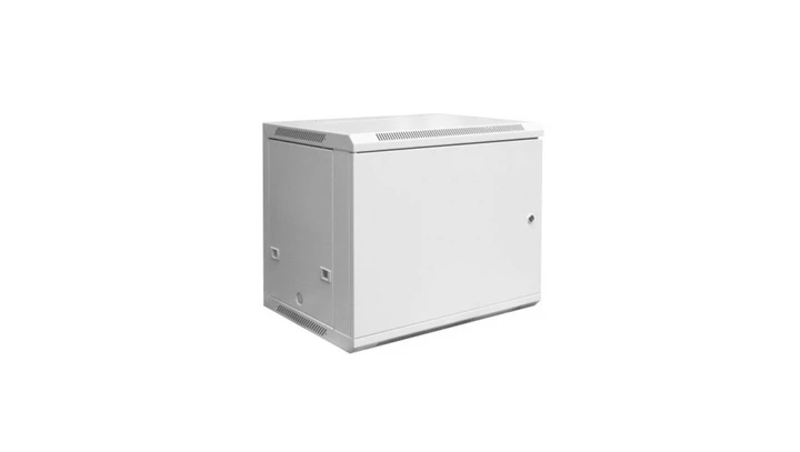 Szafa krosowa wisząca n/dz 19 9U S/600 G/450 szary (RAL 7035) 1W drzwi blaszane DN-W19 09U/450/MD